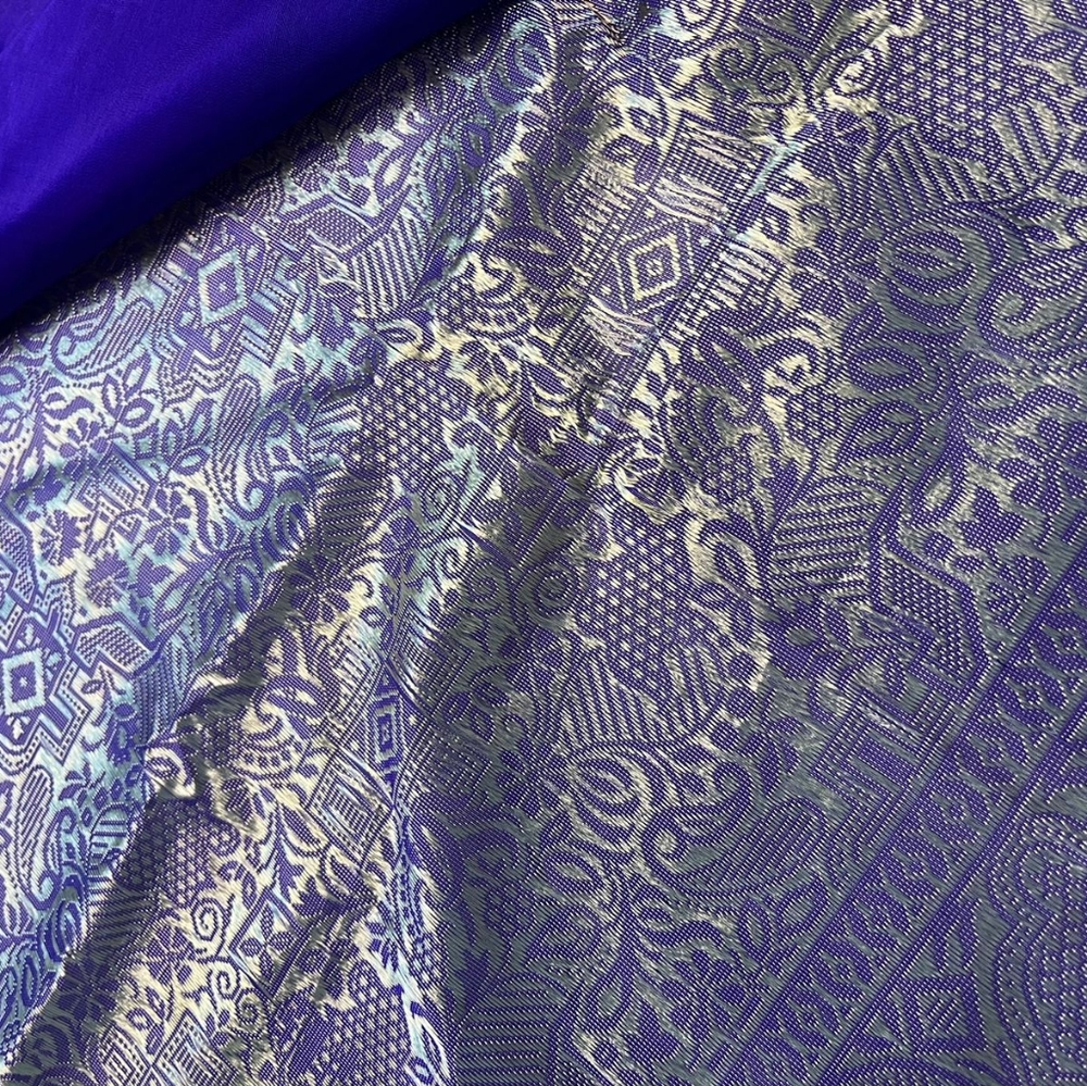 100% Pure Silk Valkalam Himroo Banarasi - Picture 3 of 5